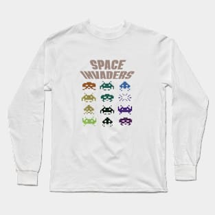 Space Invaders Retro Gaming Vintage Long Sleeve T-Shirt